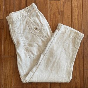 Athleta Voyager Linen Pant, 6 Petite, Undyed